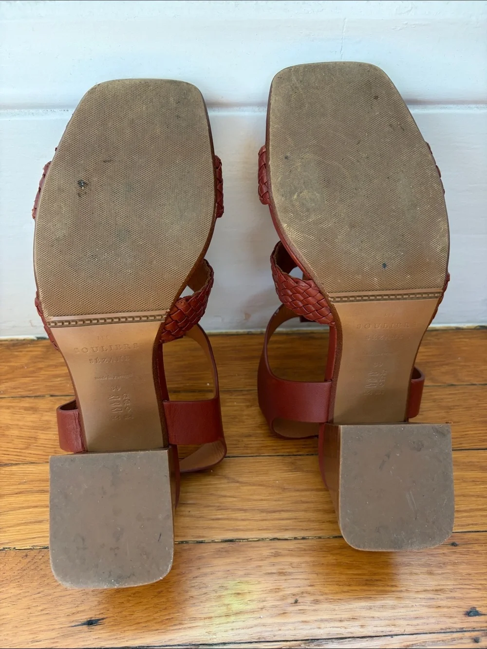 Sezane Felicia Women’s Braided Strap Block Heel Sandals - Picture 10 of 12